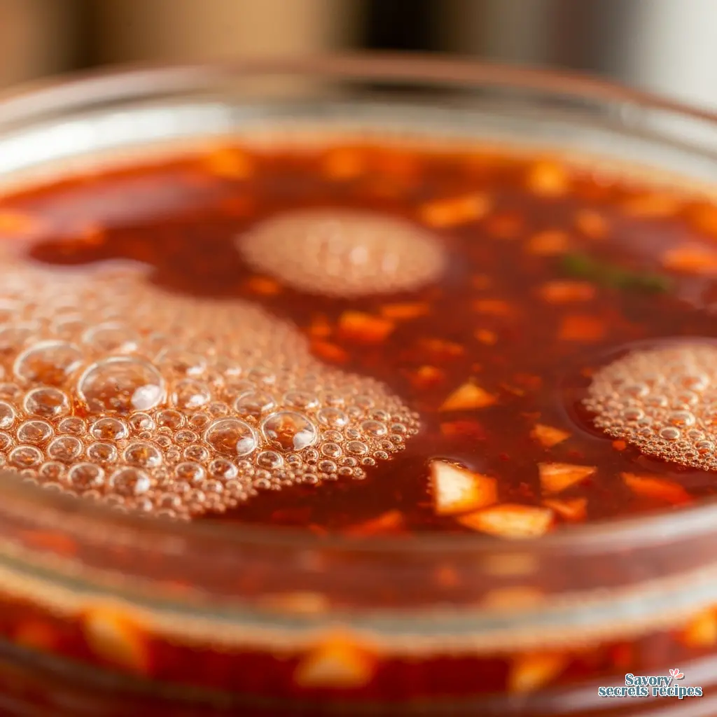 kimchi juice recipe close up