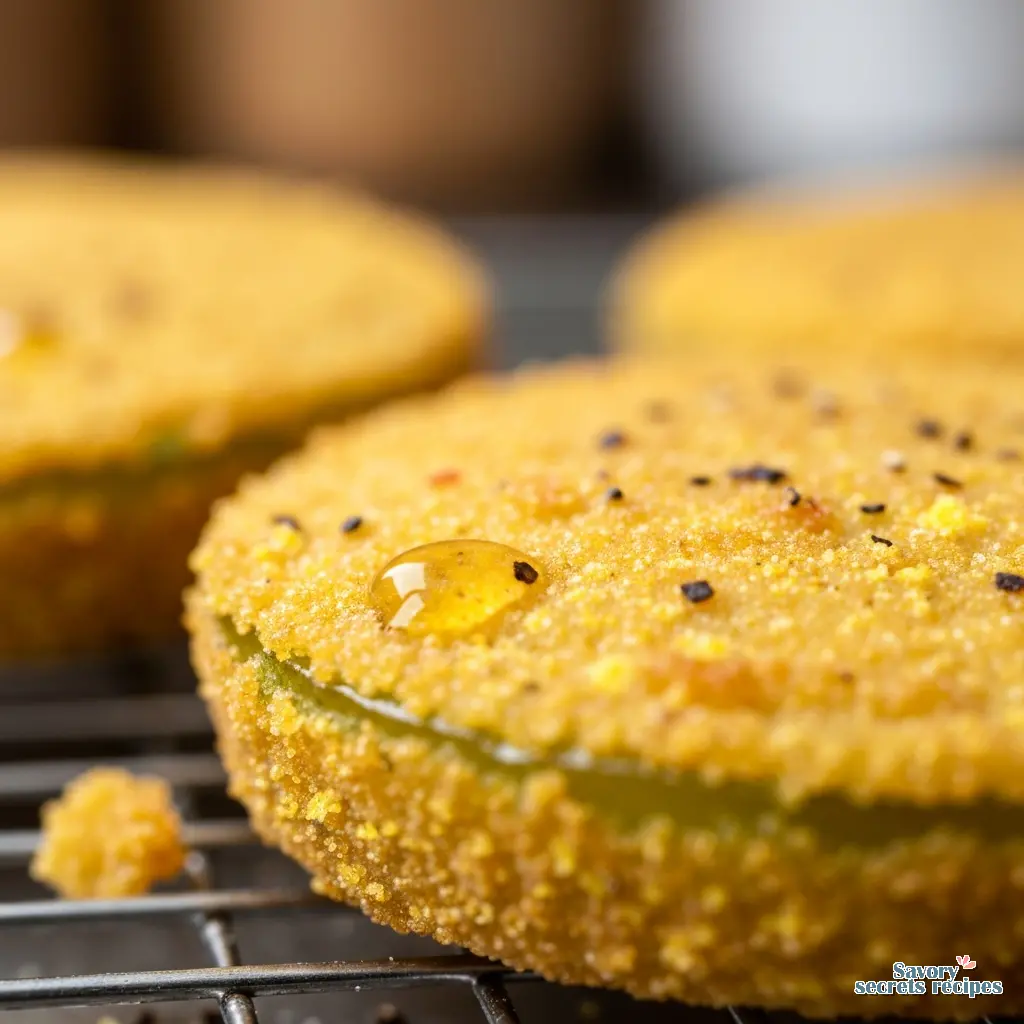 fried green tomato batter mix close up