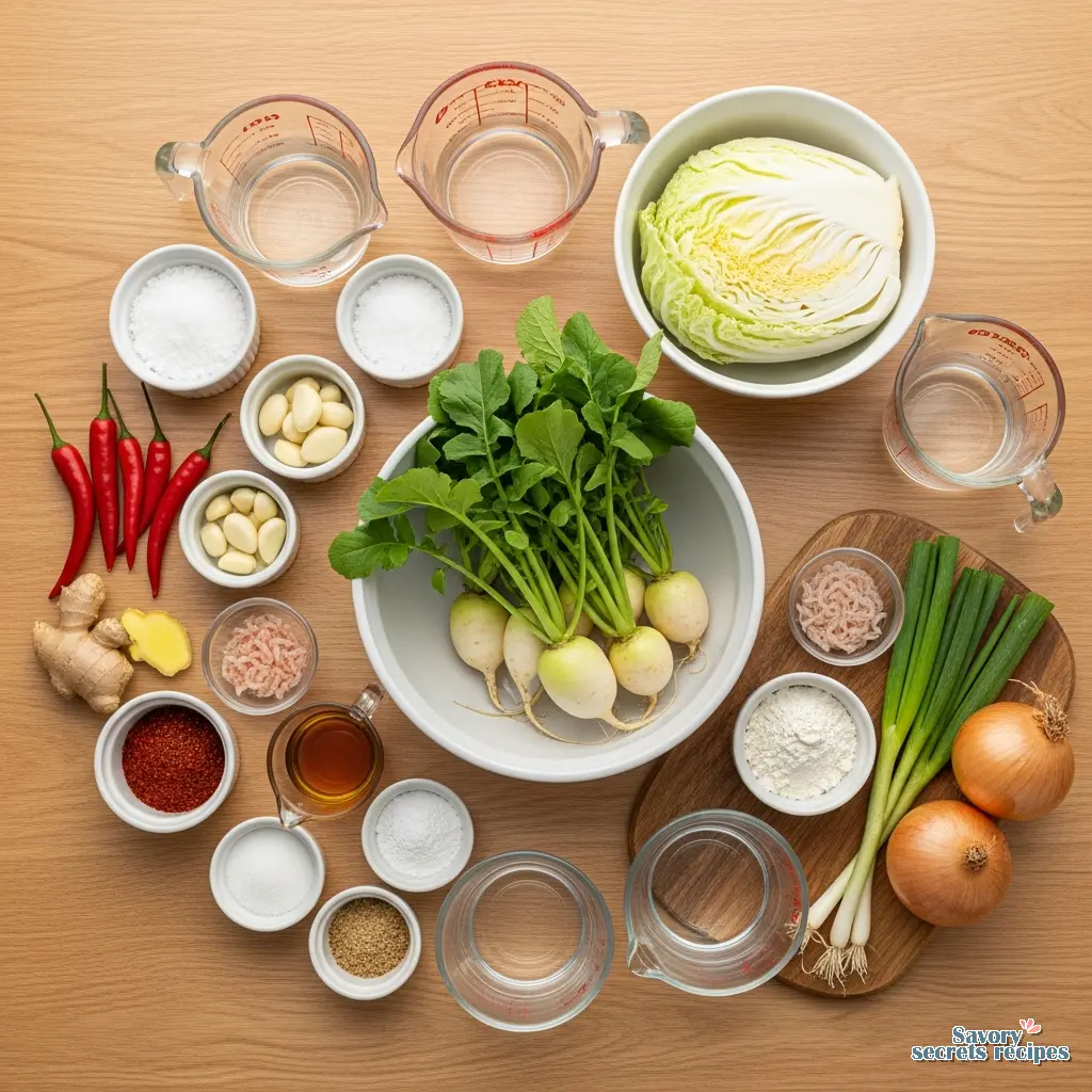 baby radish kimchi ingredients