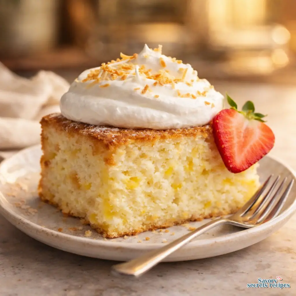 2 ingredient pineapple angel food cake final presentation