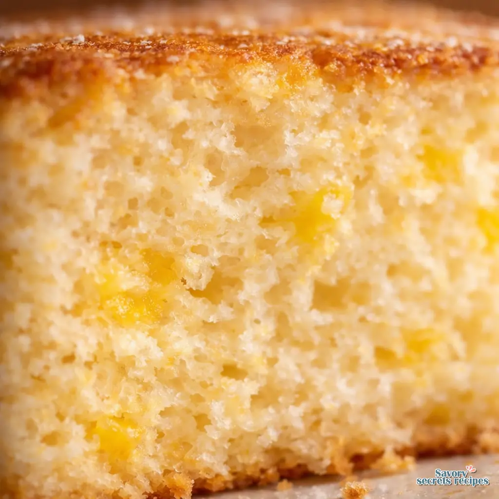 2 ingredient pineapple angel food cake close up