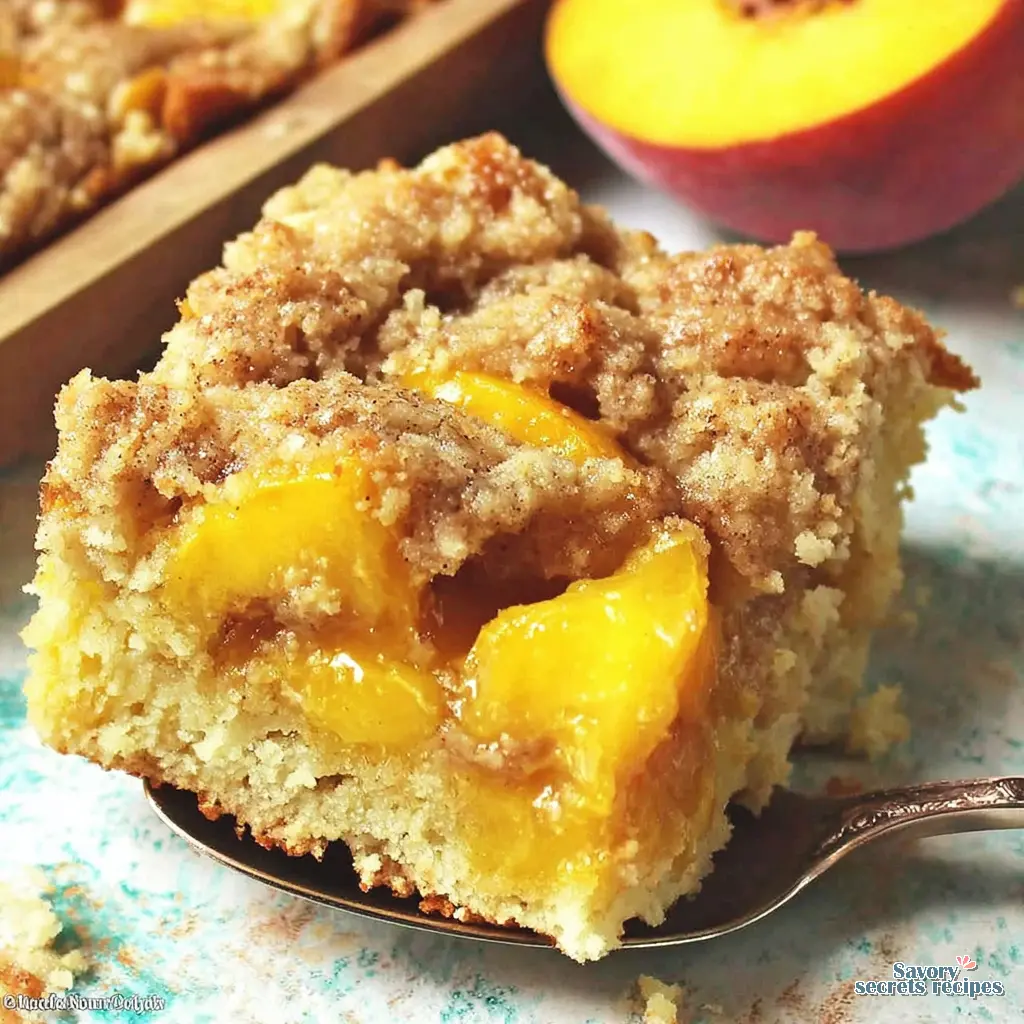 3-ingredient peach cobbler dump cake with sprite - variation 4