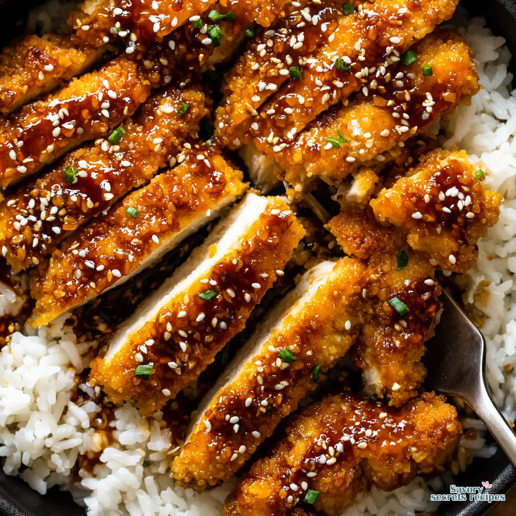 5 ingredient honey garlic chicken and rice final presentation