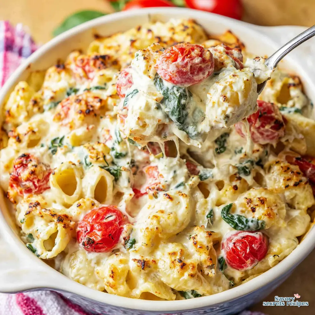 air fryer baked feta pasta - variation 4