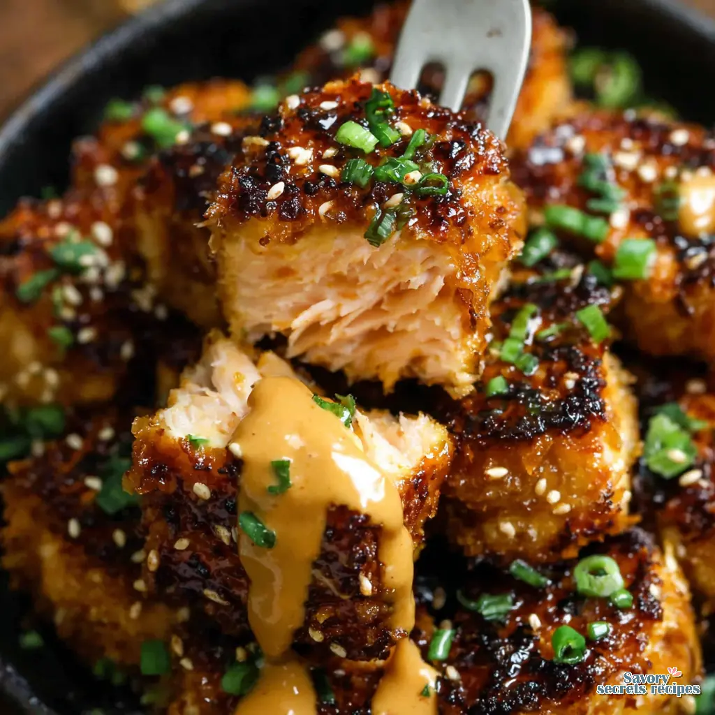 Quick Air Fryer Bang Bang Salmon Bites The Best