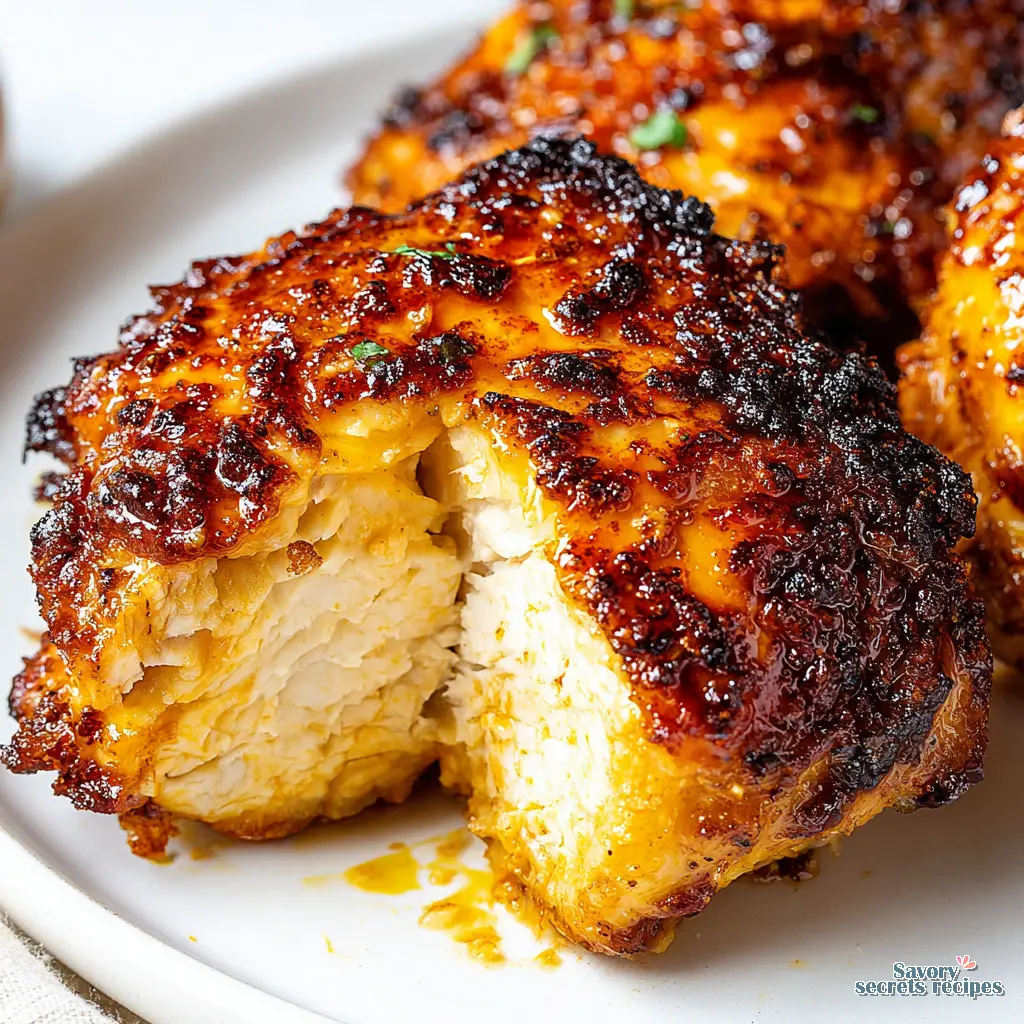 air fryer chicken thighs boneless skinless close up