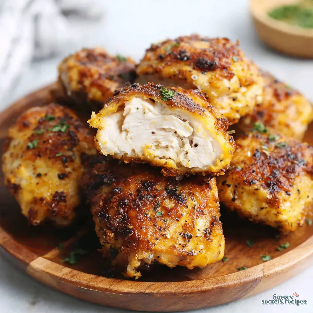 air fryer chicken thighs frozen final presentation