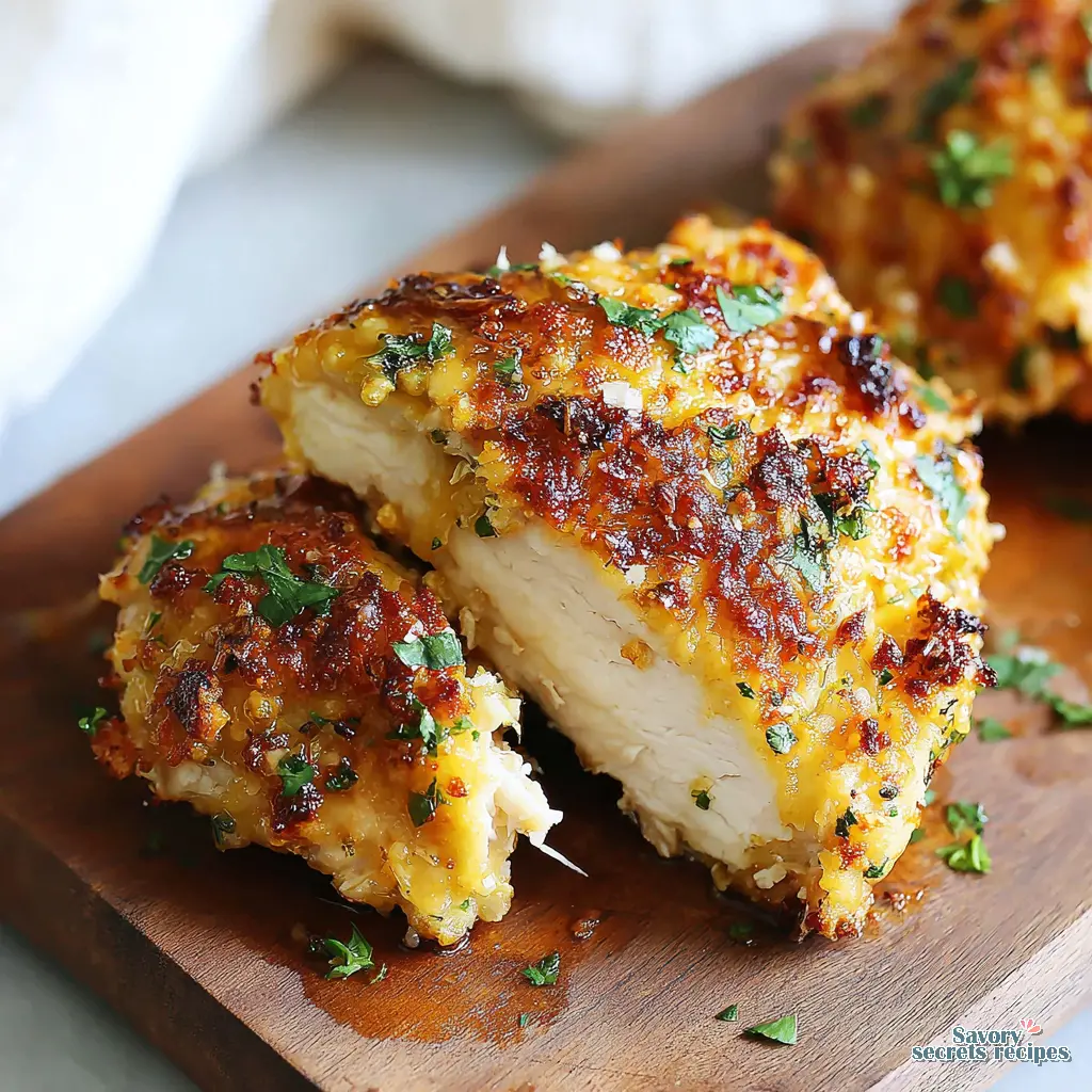 air fryer chicken thighs garlic parmesan close up