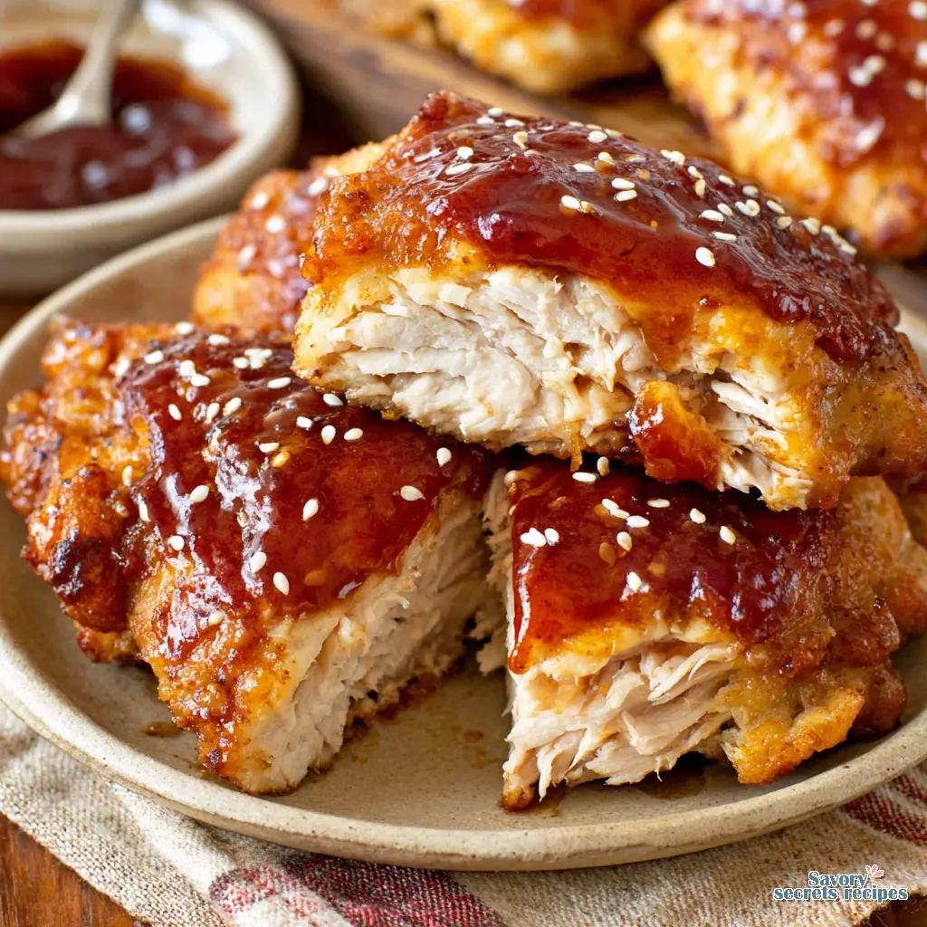 air fryer chicken thighs honey garlic final presentation