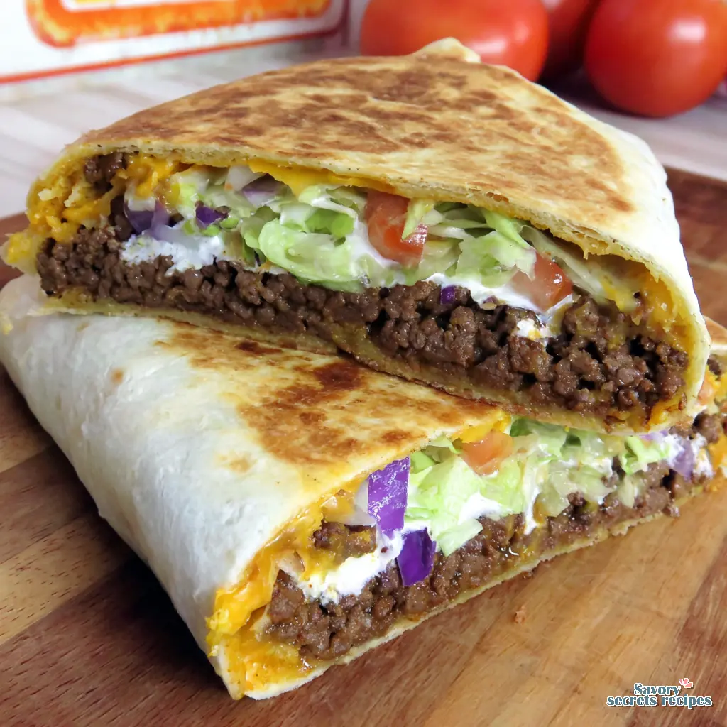air fryer crunchwrap supreme final presentation