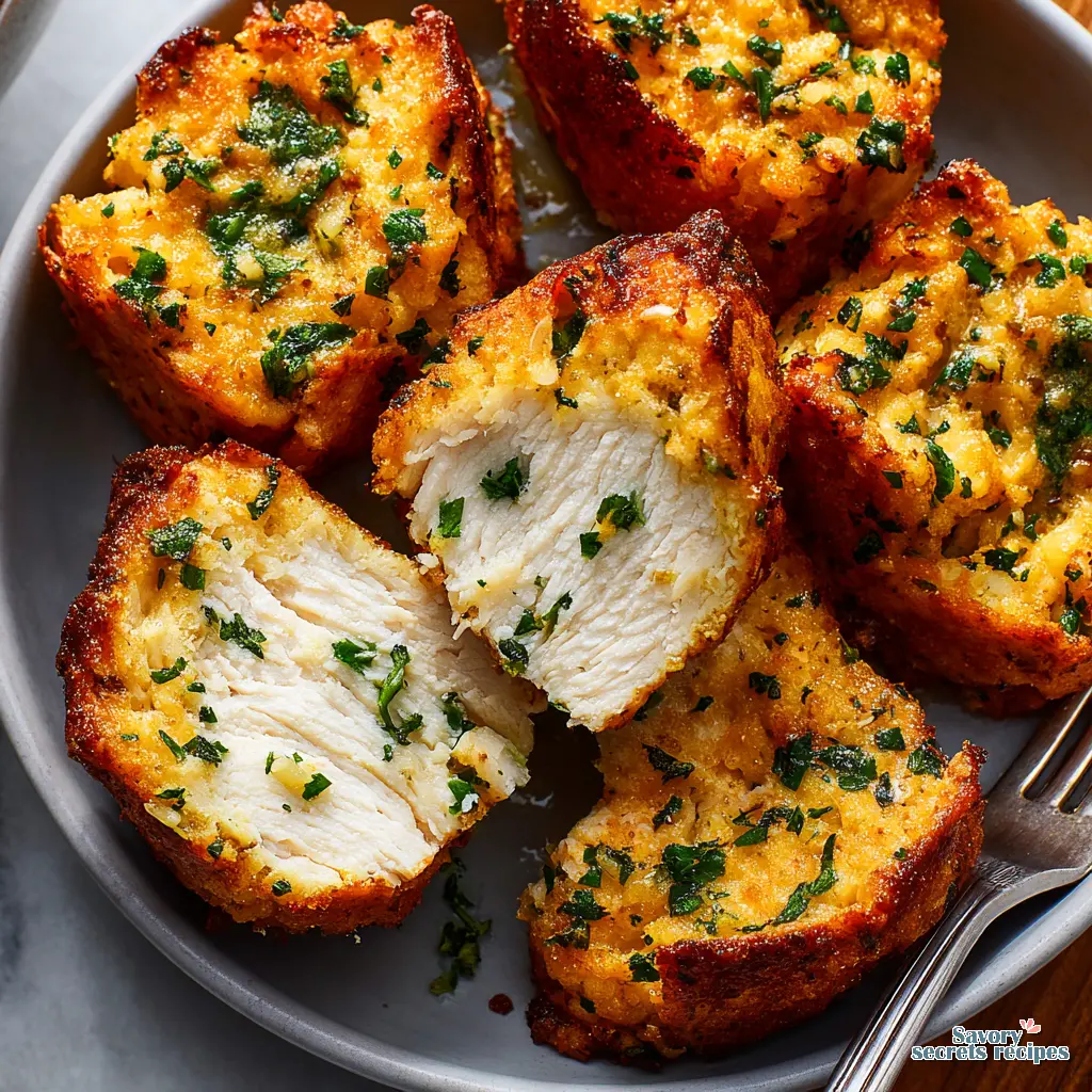 air fryer garlic butter chicken bites - variation 4