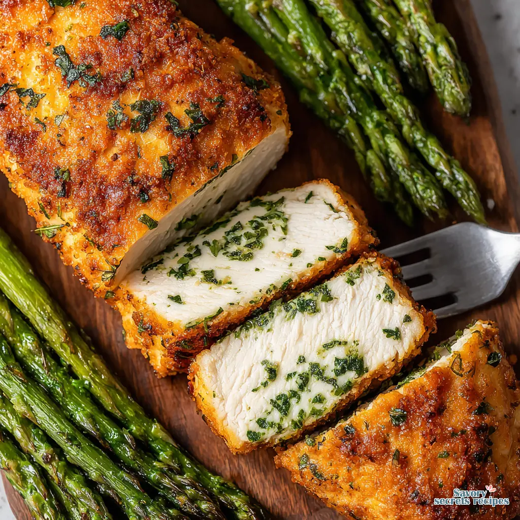 air fryer lemon chicken asparagus final presentation
