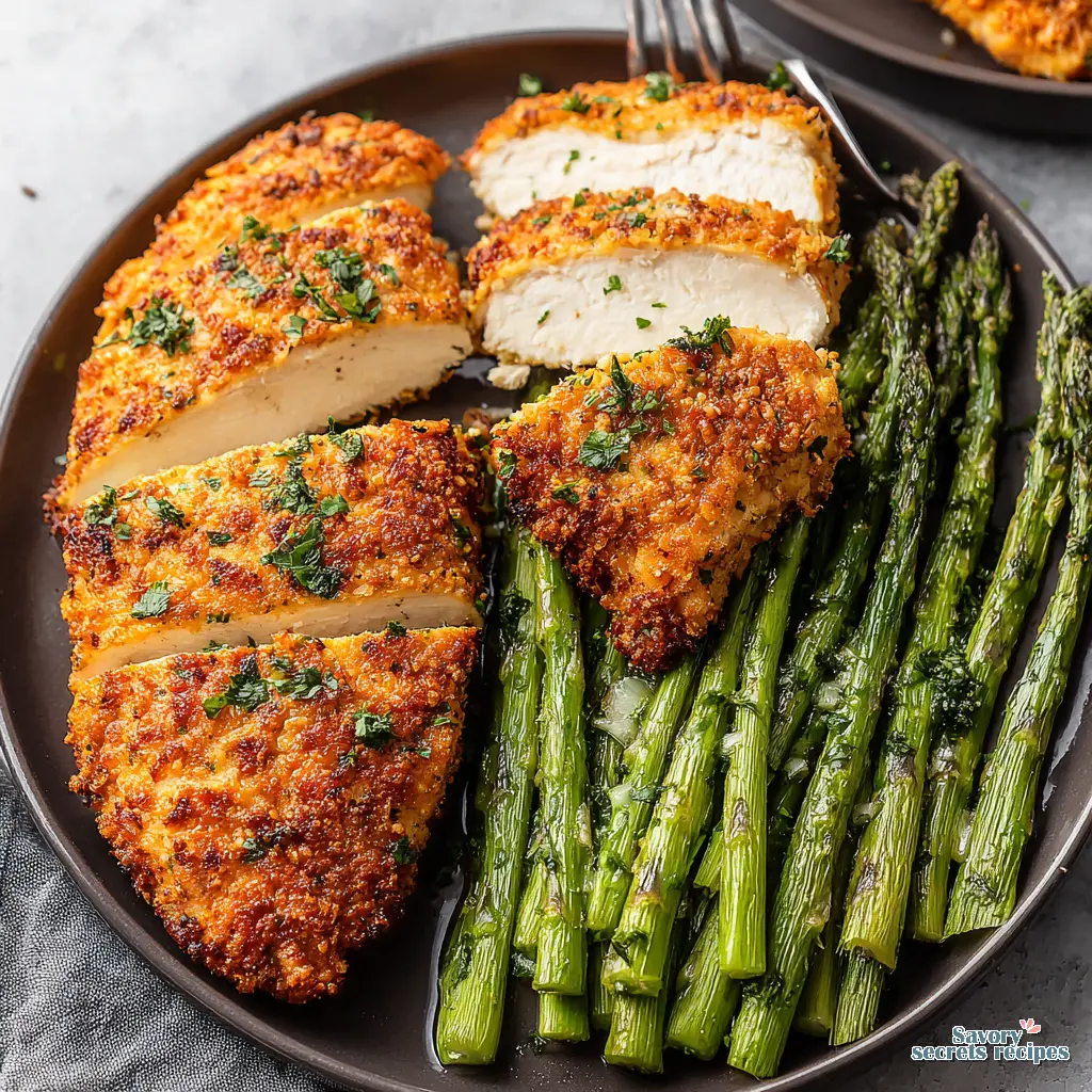 air fryer lemon chicken asparagus - variation 4