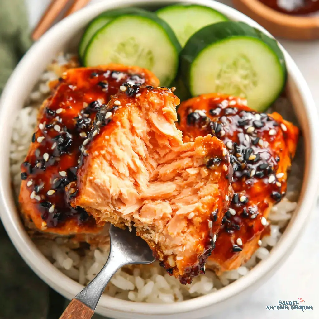 air fryer salmon bite bowls final presentation