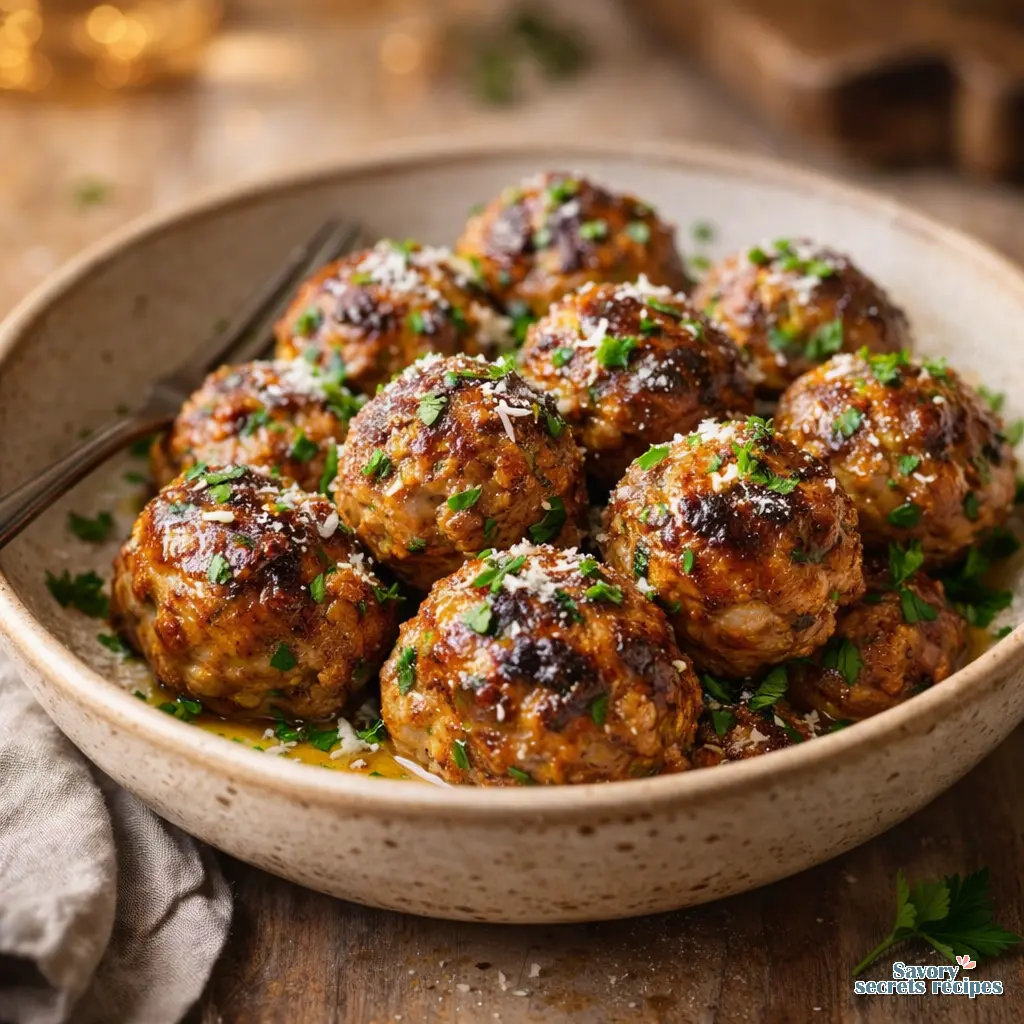 air fryer turkey meatballs final presentation