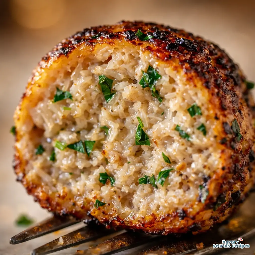 air fryer turkey meatballs close up
