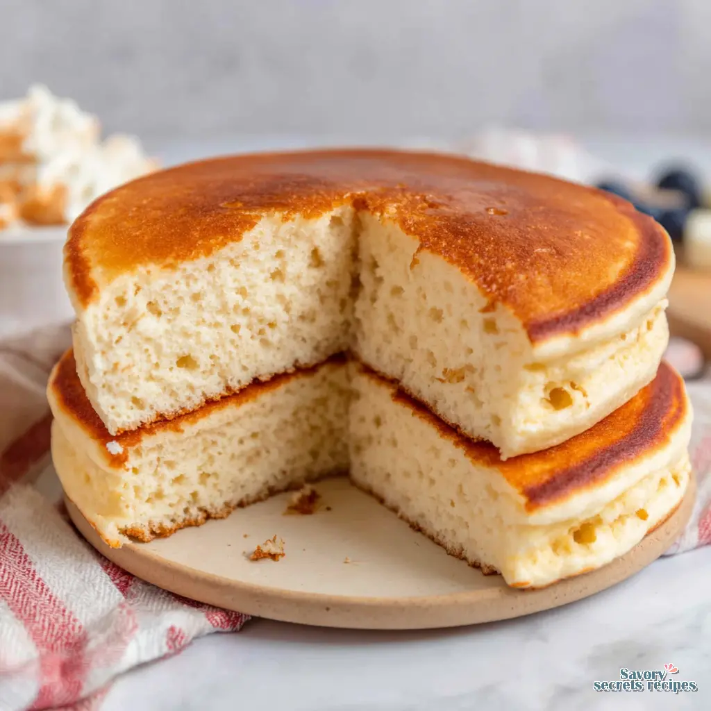 american breakfast pancakes close up