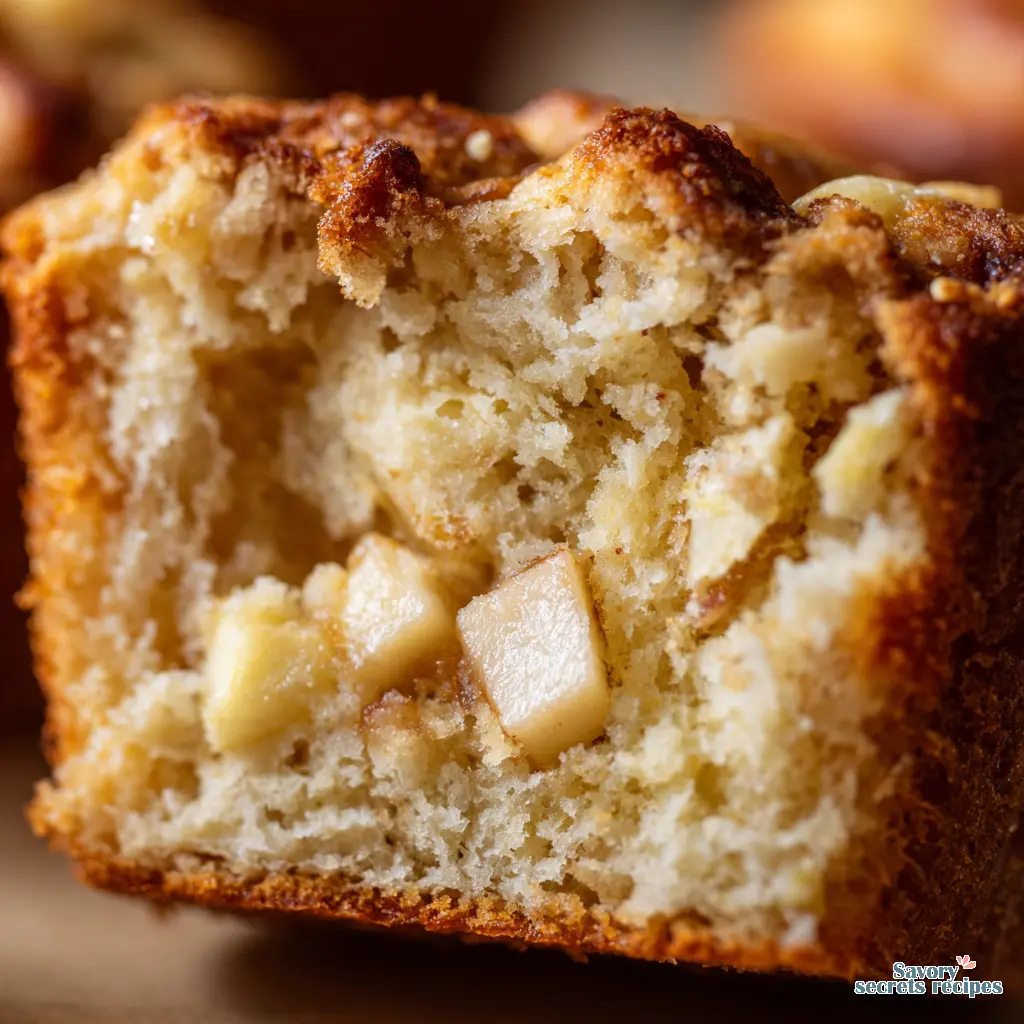 apple and banana muffins recipe close up