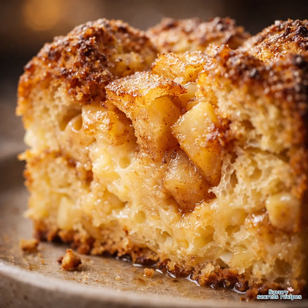apple cinnamon bread pudding recipe close up
