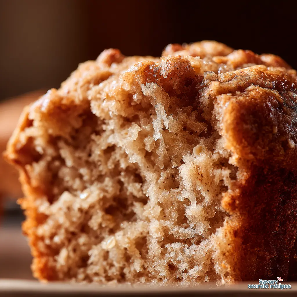 3 ingredient applesauce muffins close up