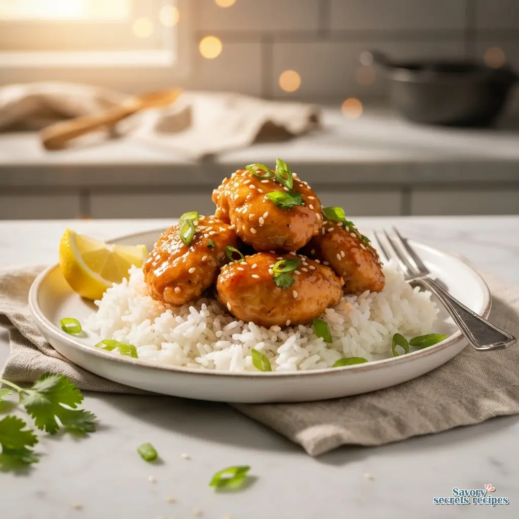 asian lemon garlic chicken recipe final presentation