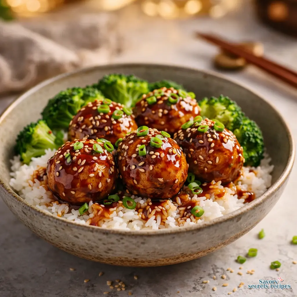 asian turkey meatballs final presentation