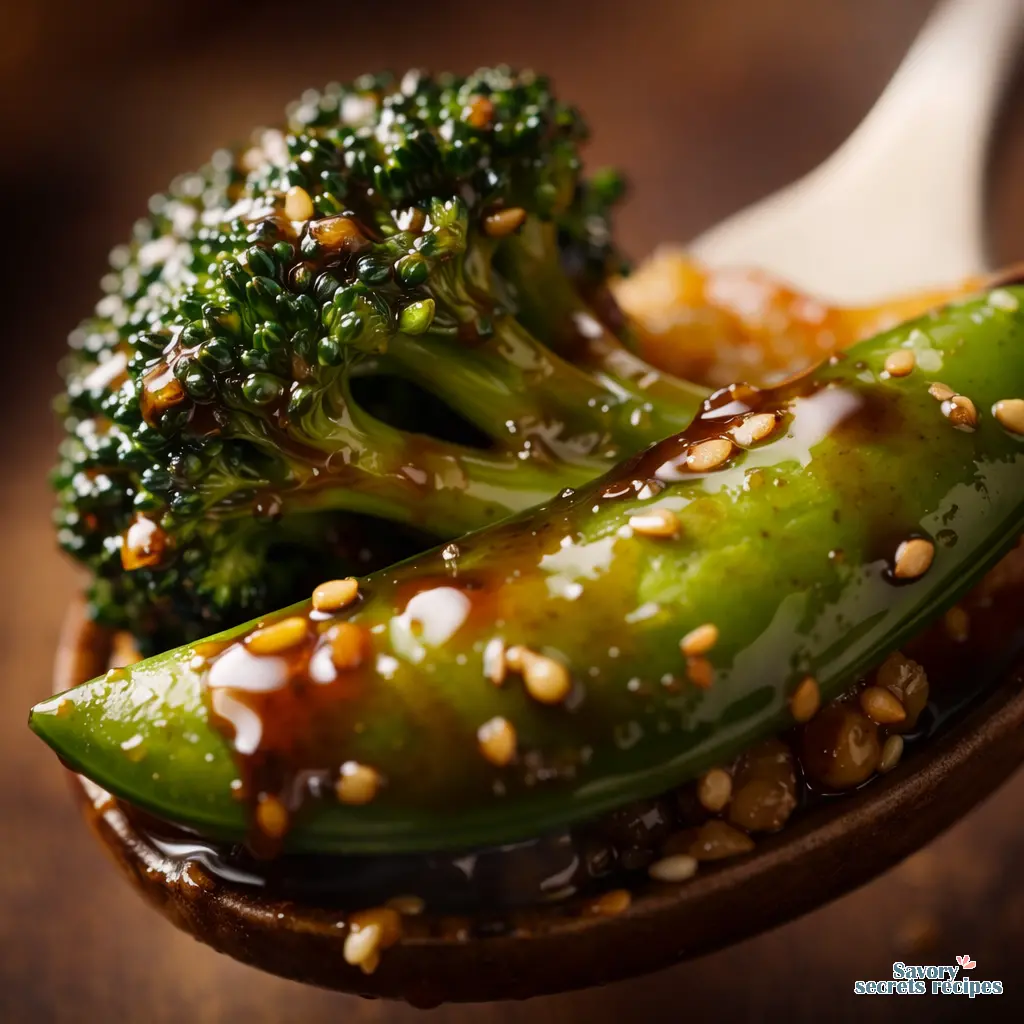 asian vegetable stir fry close up