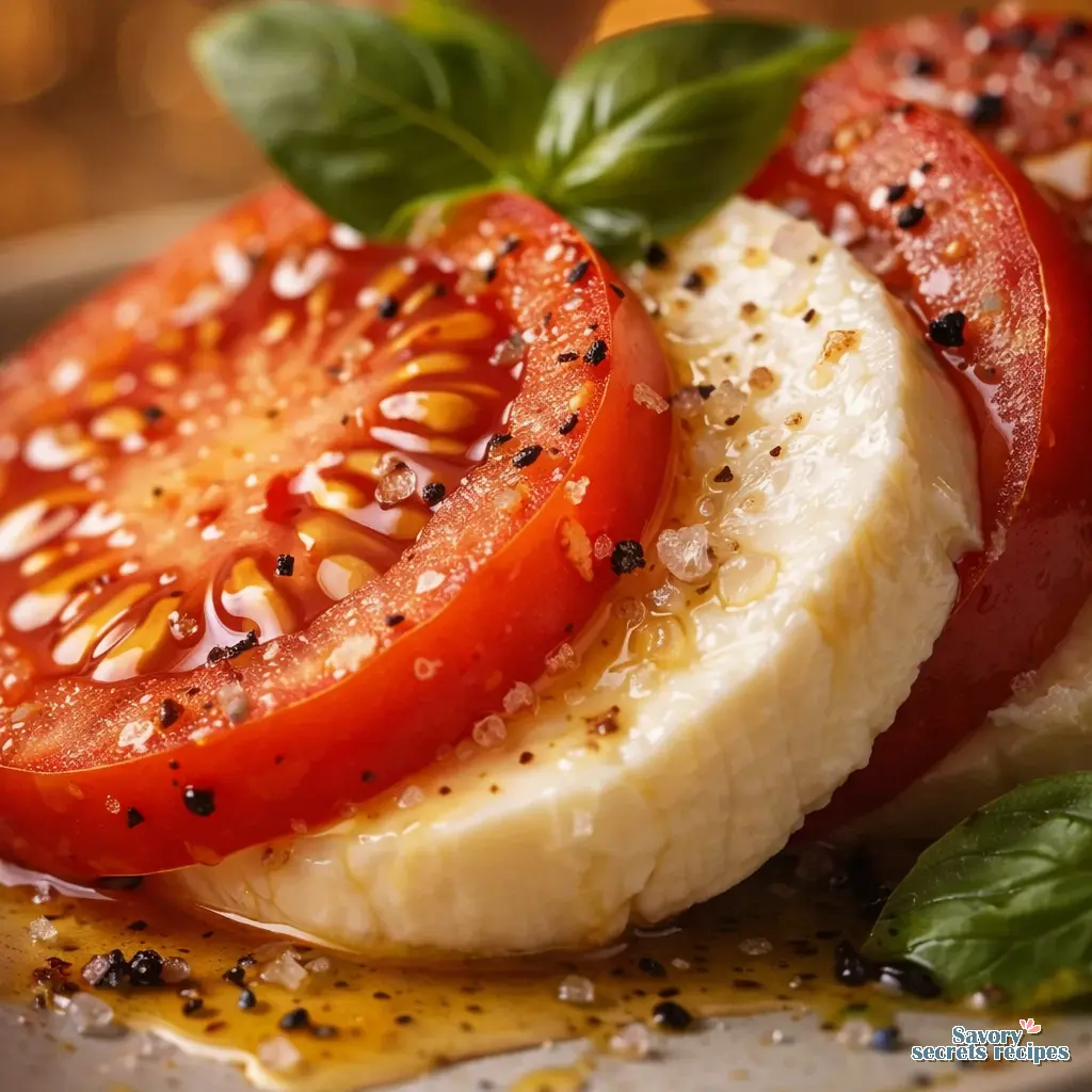 authentic caprese salad recipe close up