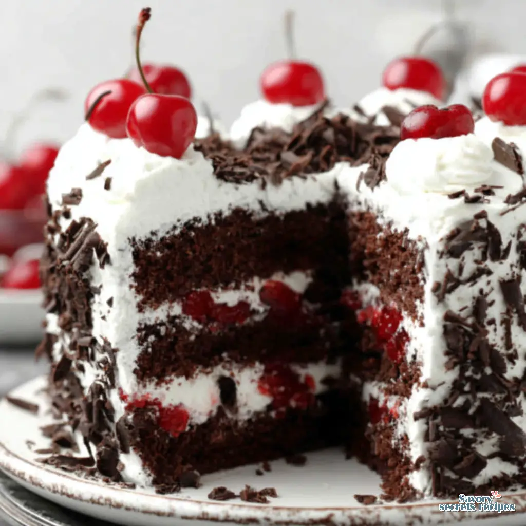 authentic german black forest cake recipe alcohol free close up