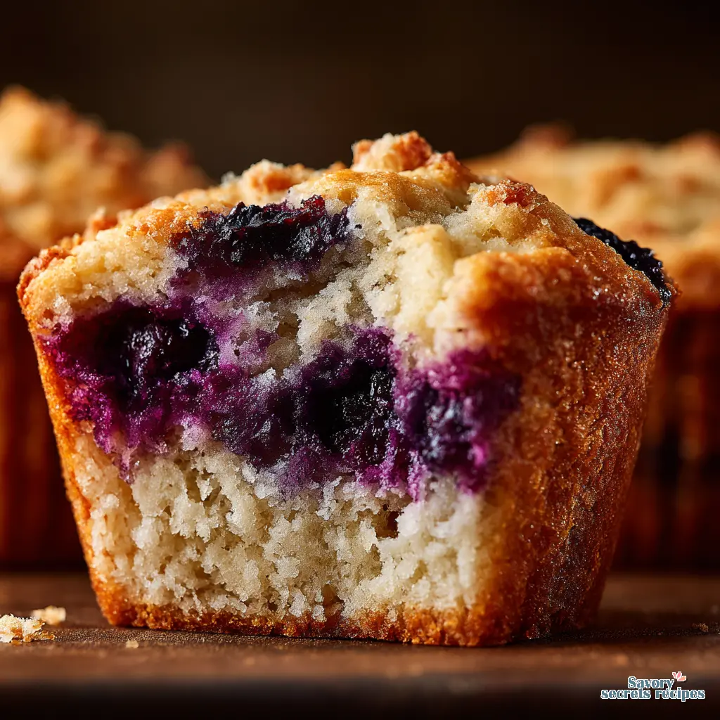 baby blueberry muffins close up