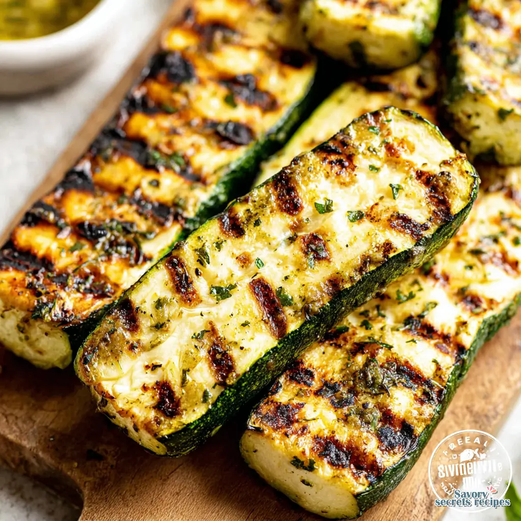 Baby-Friendly Grilled Zucchini close up