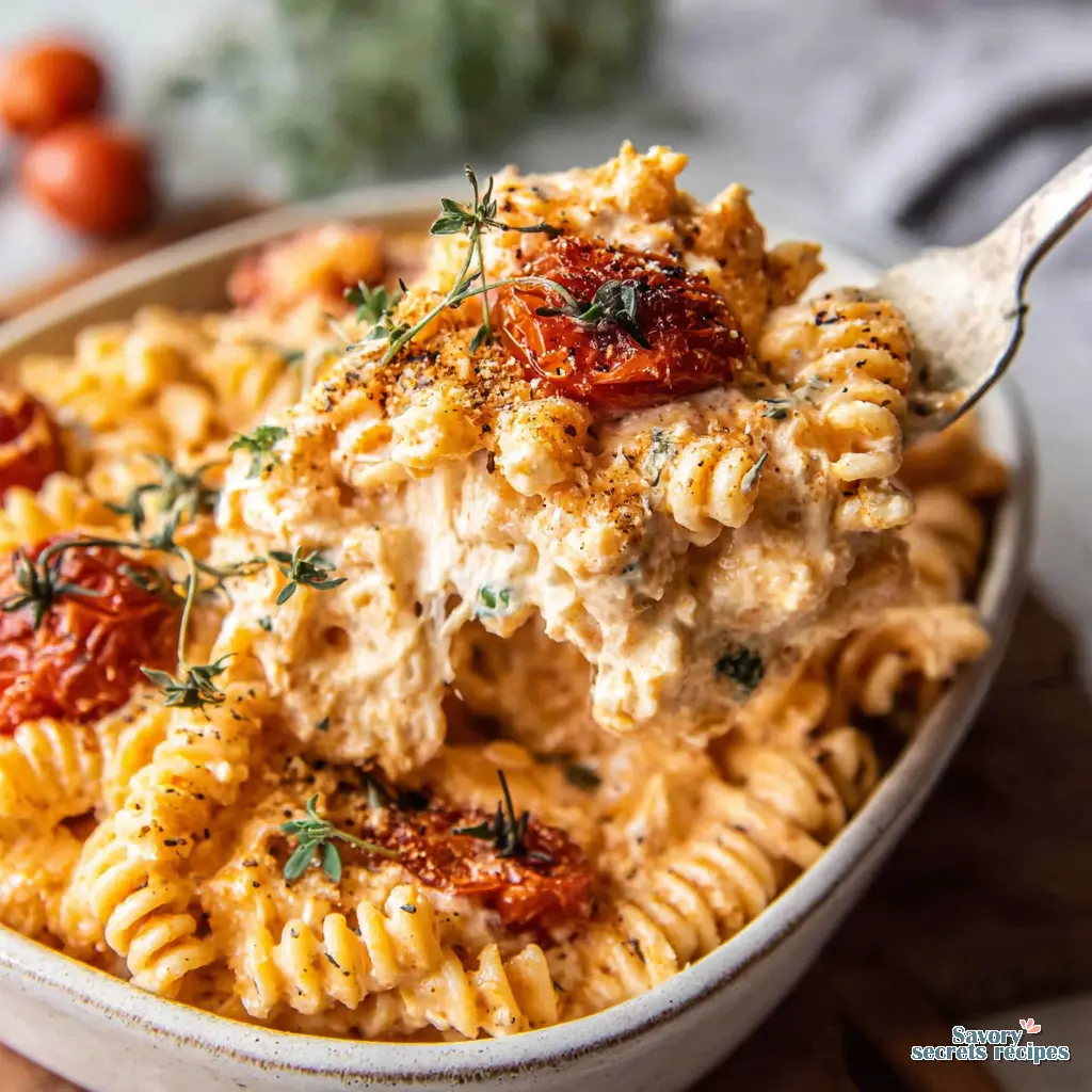 baked boursin pasta recipe final presentation