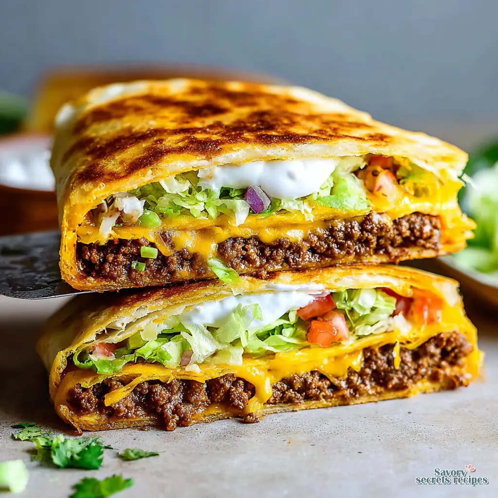 baked crunchwrap supreme casserole final presentation