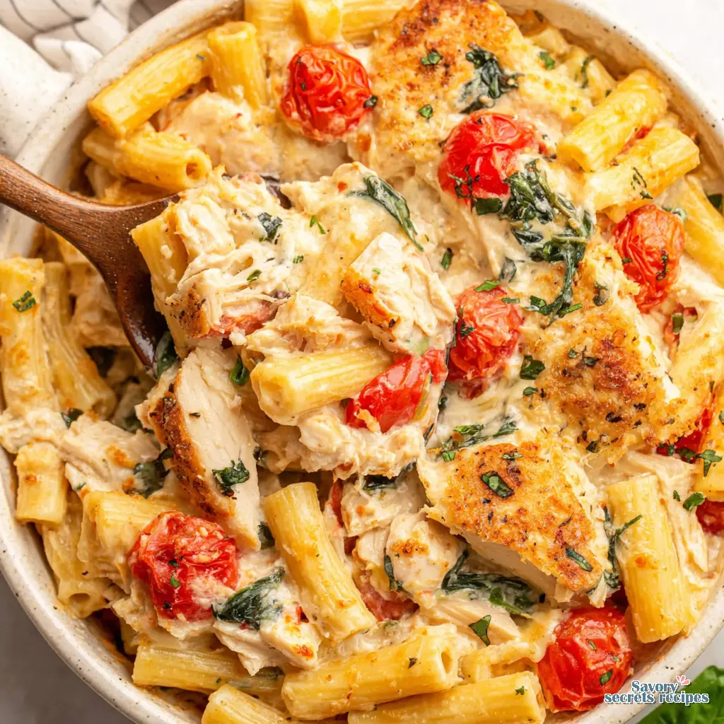 baked feta pasta with chicken - variation 4