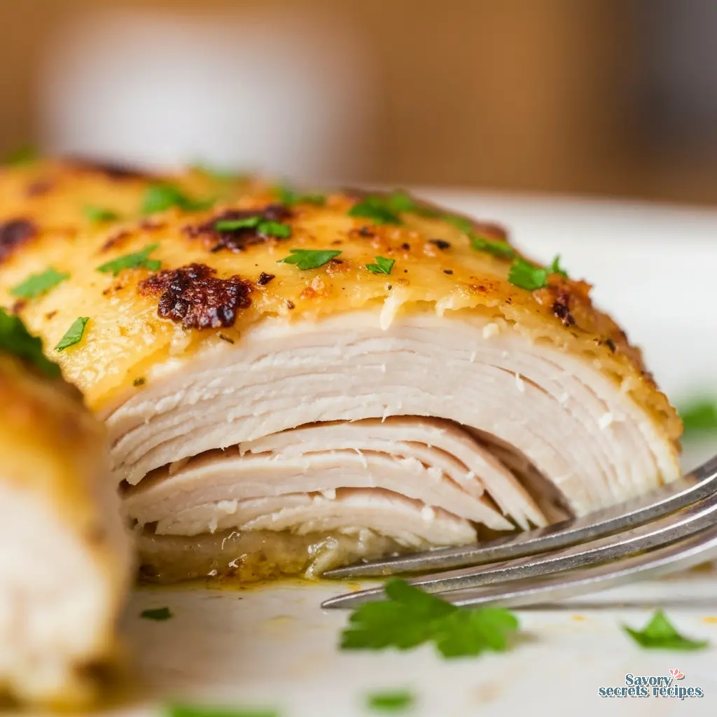 baked lemon garlic chicken recipe close up