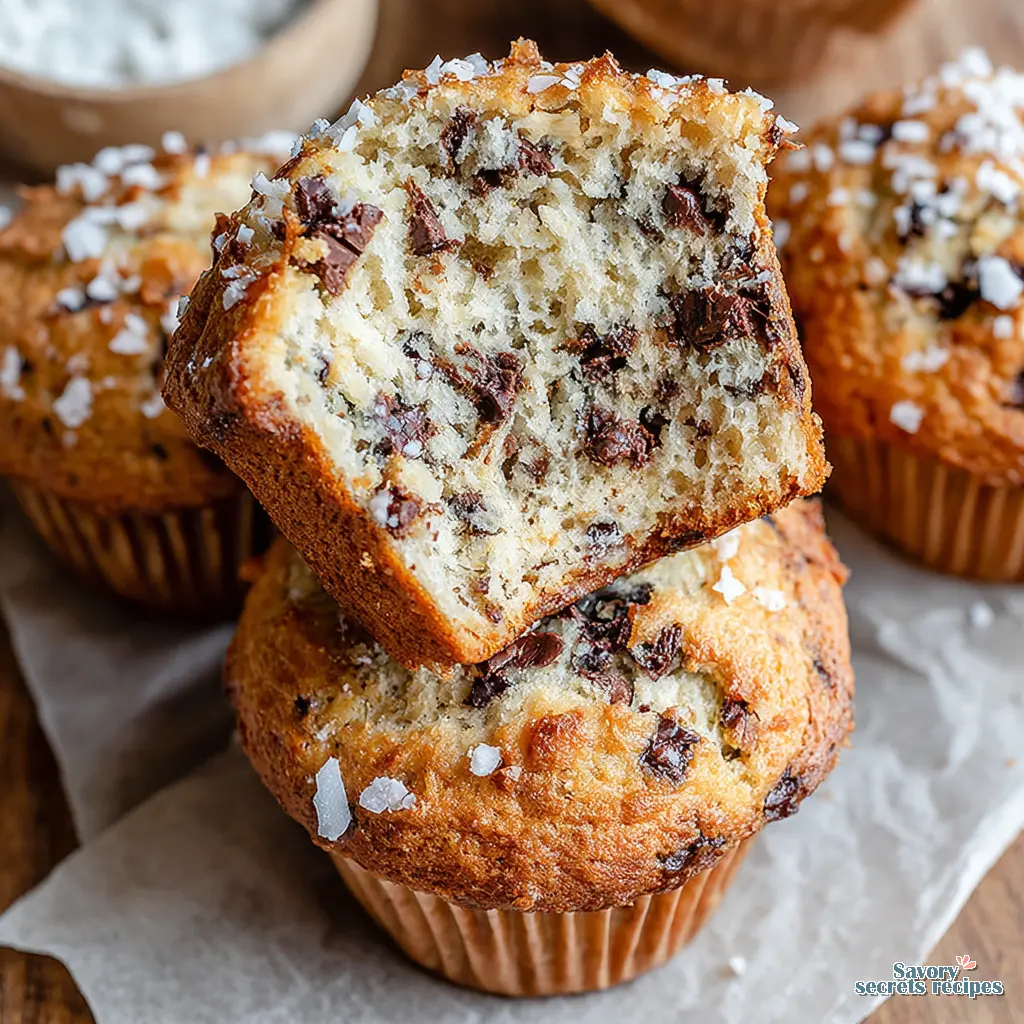 bakery style muffins close up