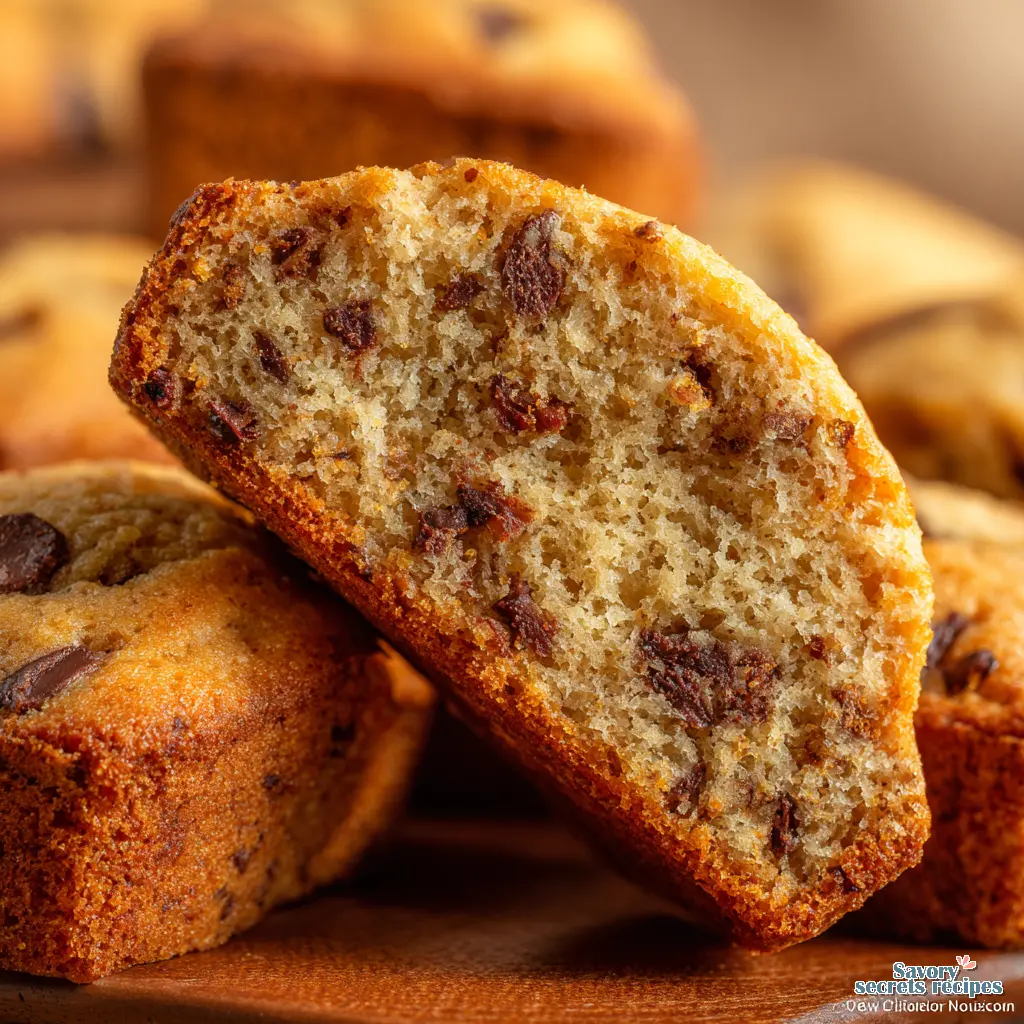 banana bread mix cookies close up