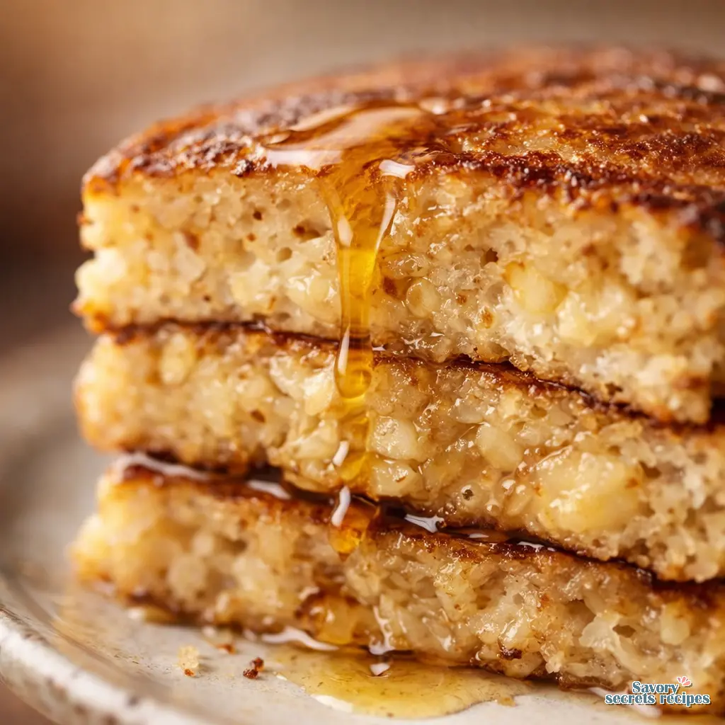 banana oatmeal pancakes close up