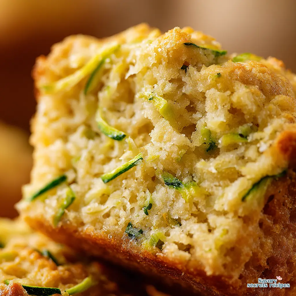 baby zucchini muffins close up