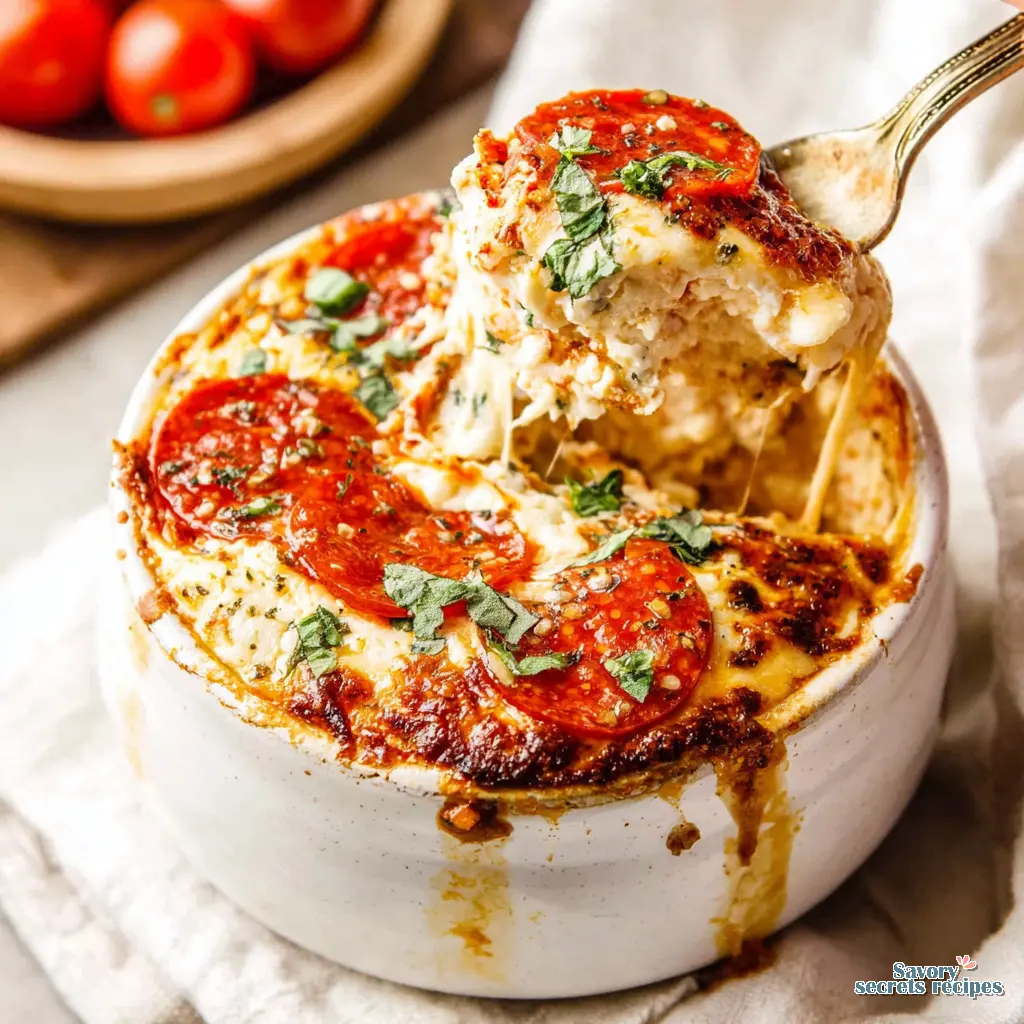 bariatric cottage cheese pizza bowl - variation 4