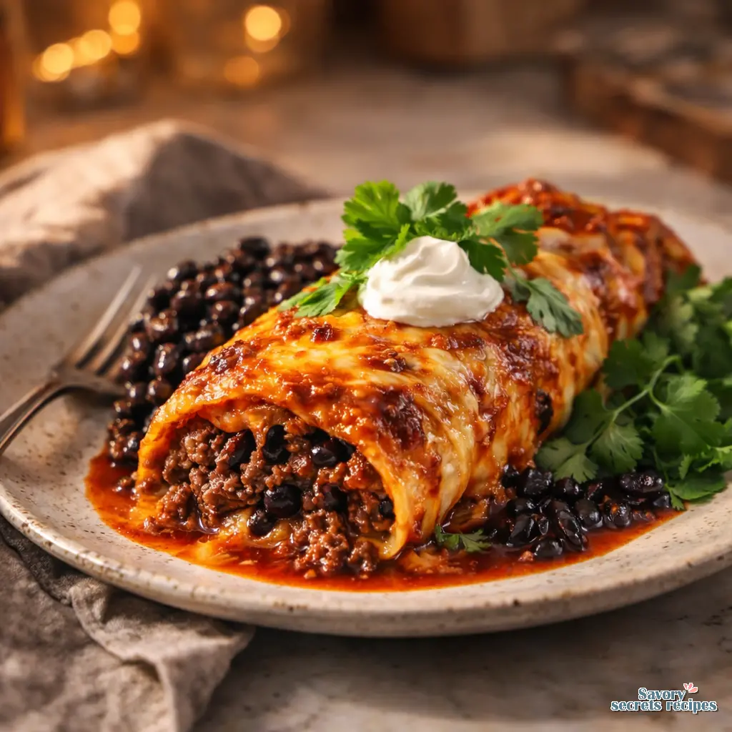 beef enchiladas air fryer final presentation