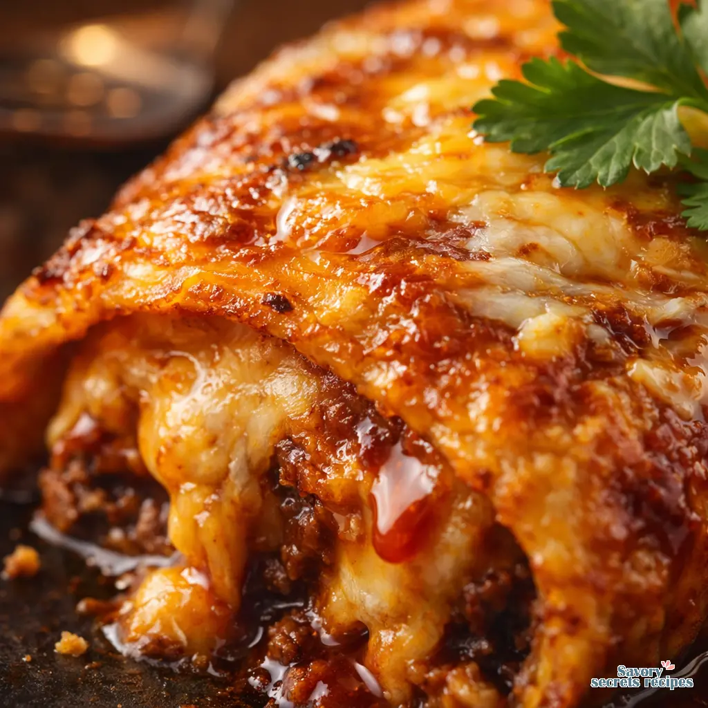 beef enchiladas air fryer close up