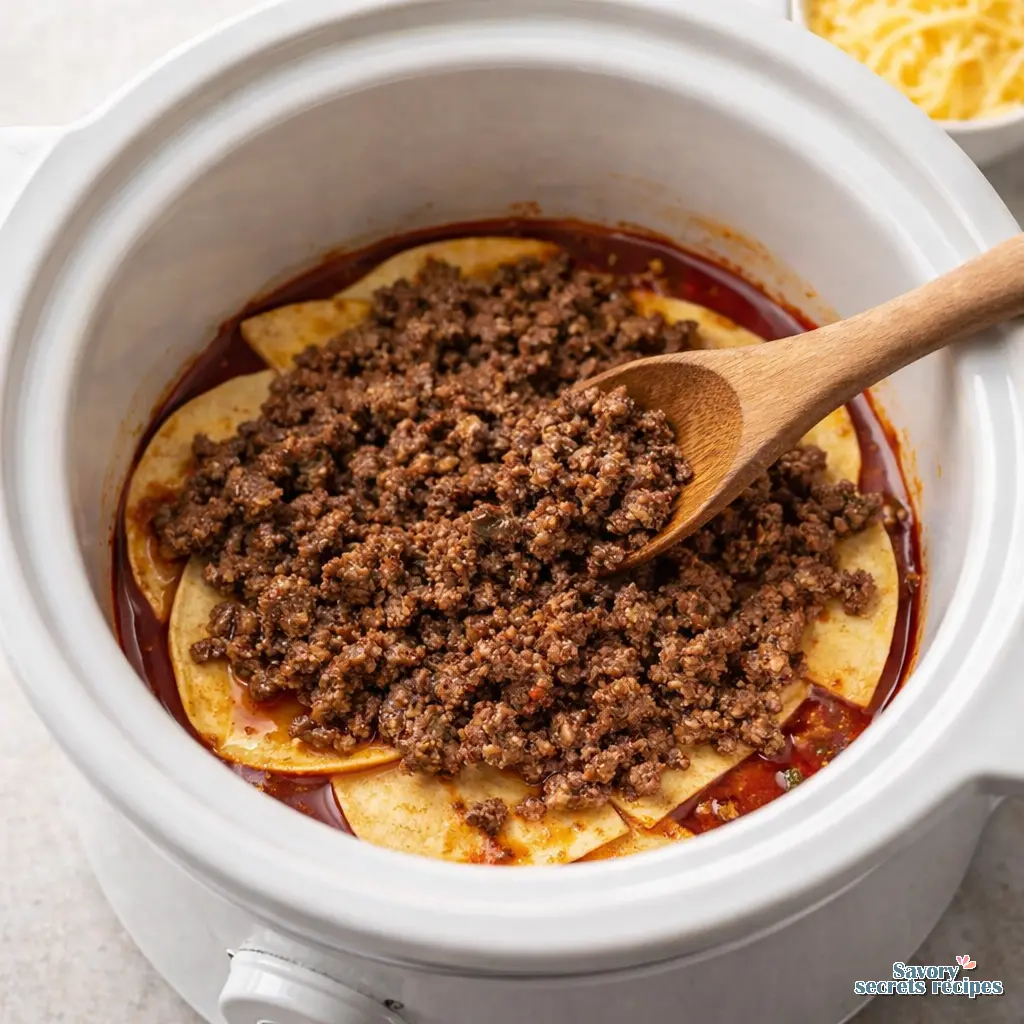 layering beef enchiladas crockpot