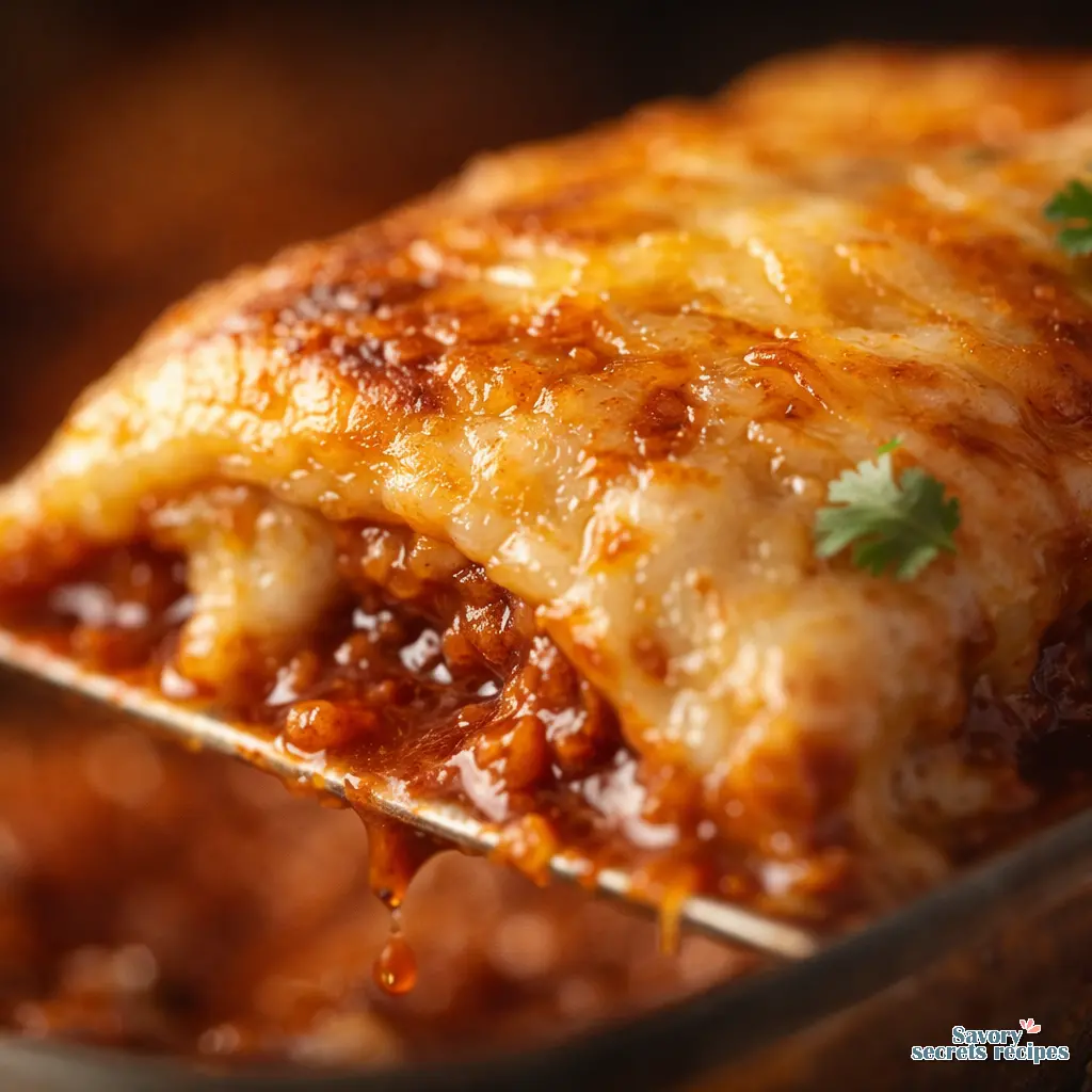 beef enchiladas keto close up