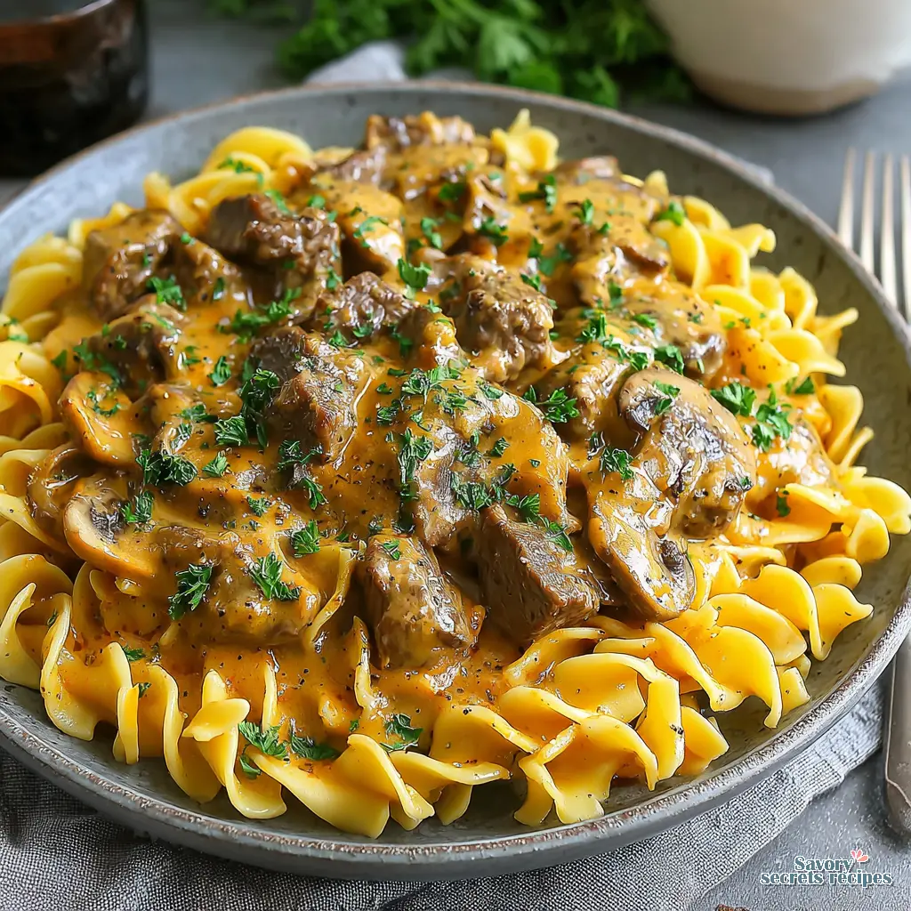 Beef Stroganoff final presentation