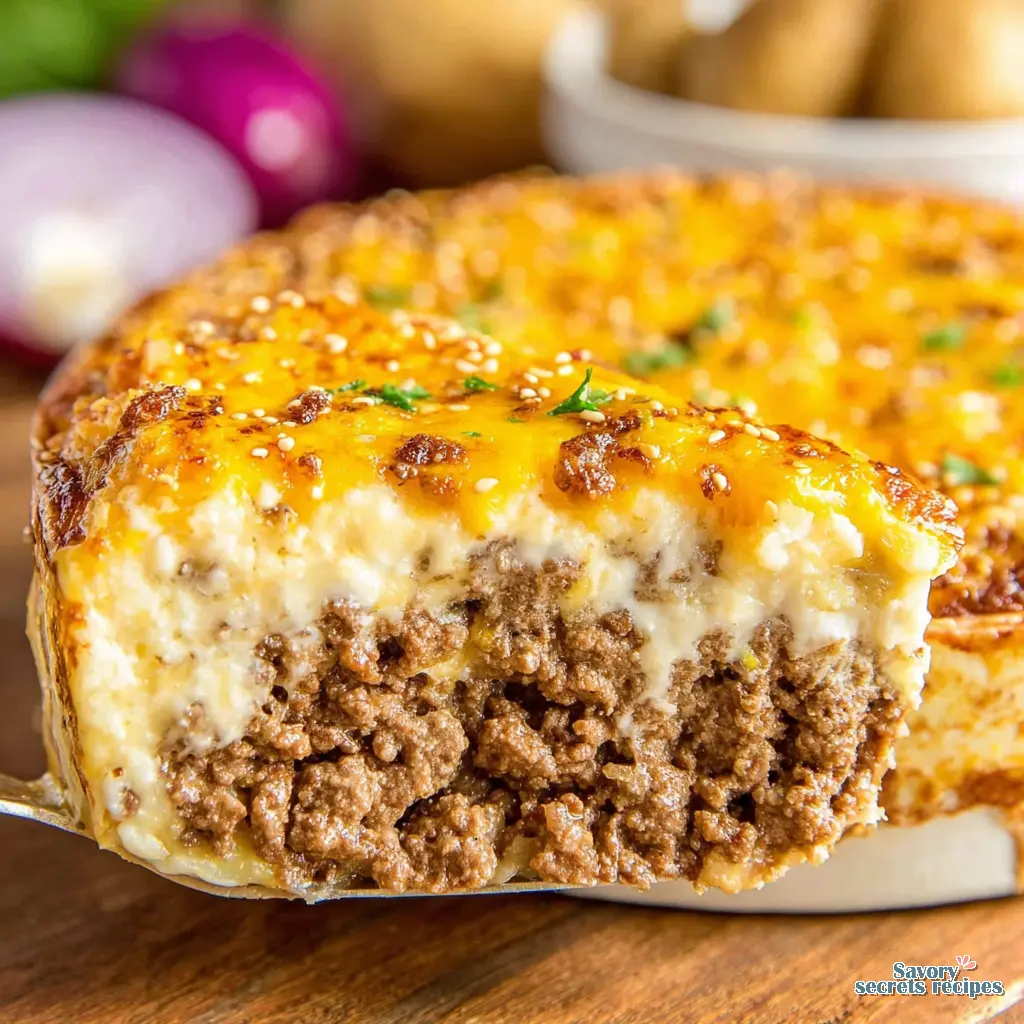 big mac bowl casserole close up