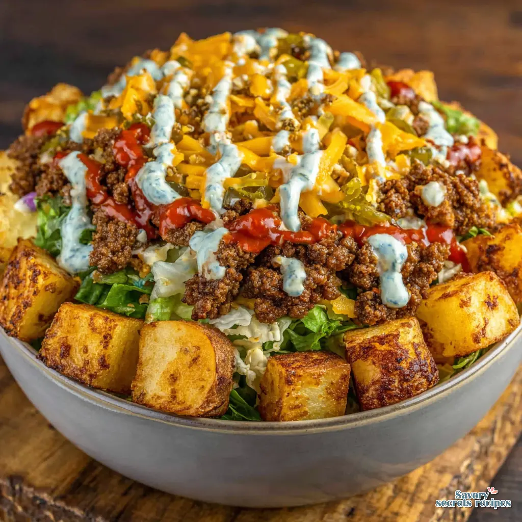 big mac bowl with potatoes final presentation