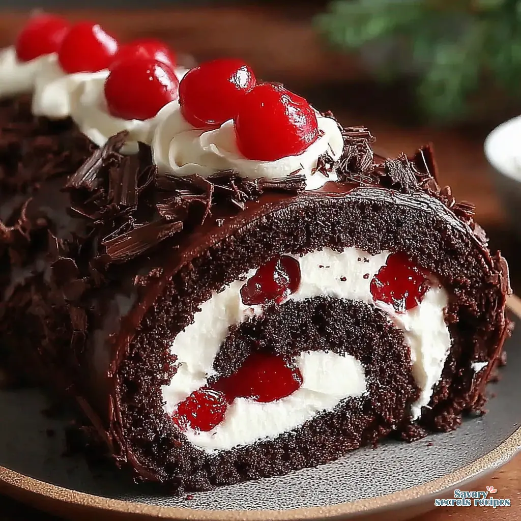 black forest cake roll recipe final presentation