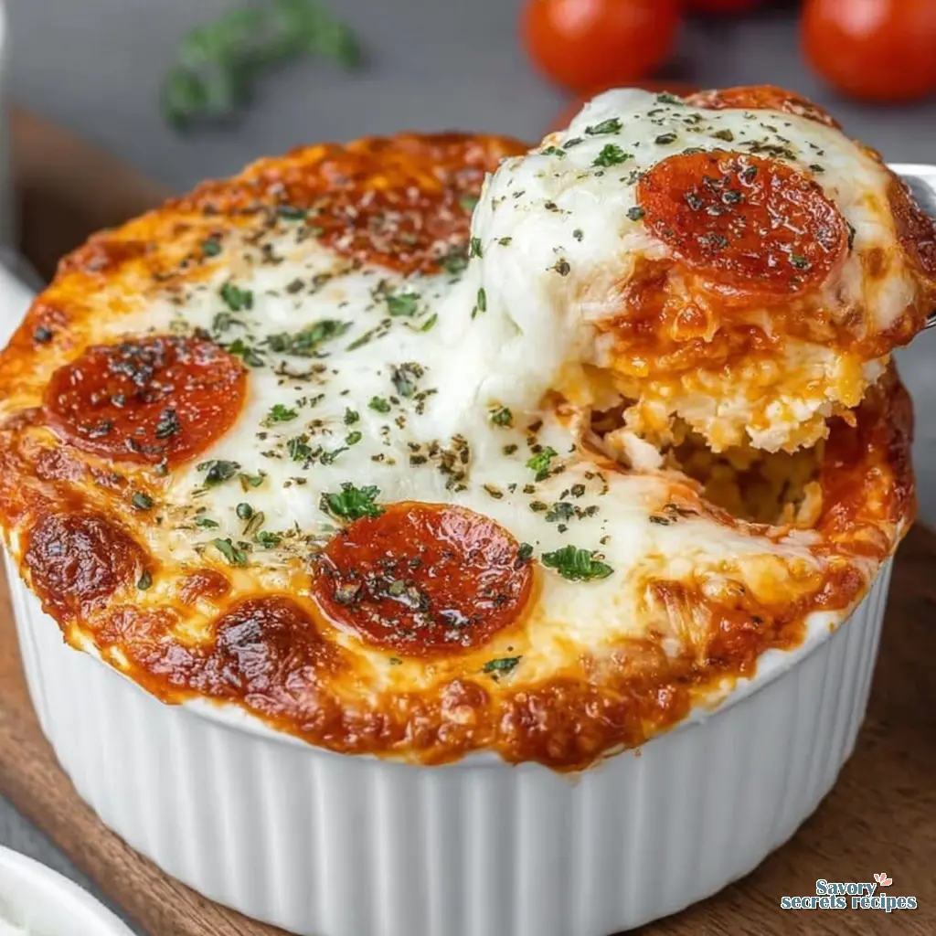 blended cottage cheese pizza bowl - variation 4