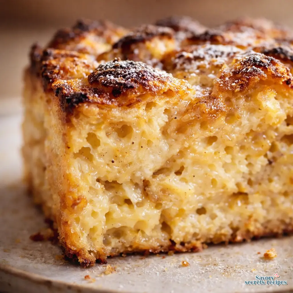 brioche bread pudding recipe close up